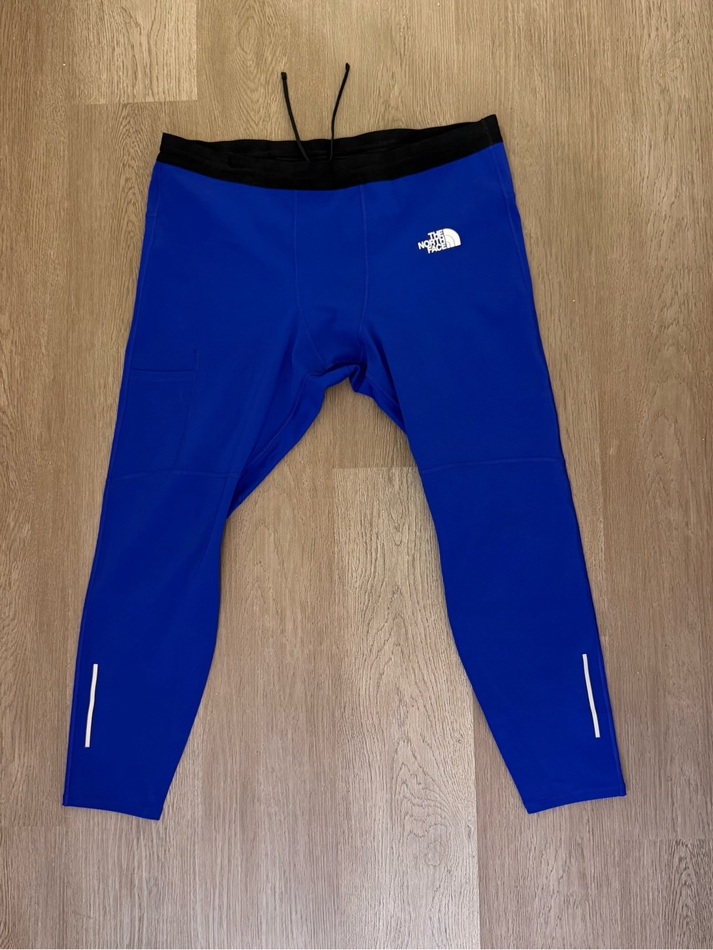 The North Face Royal Blue Joggers with Black Waistband and White Logo #ed